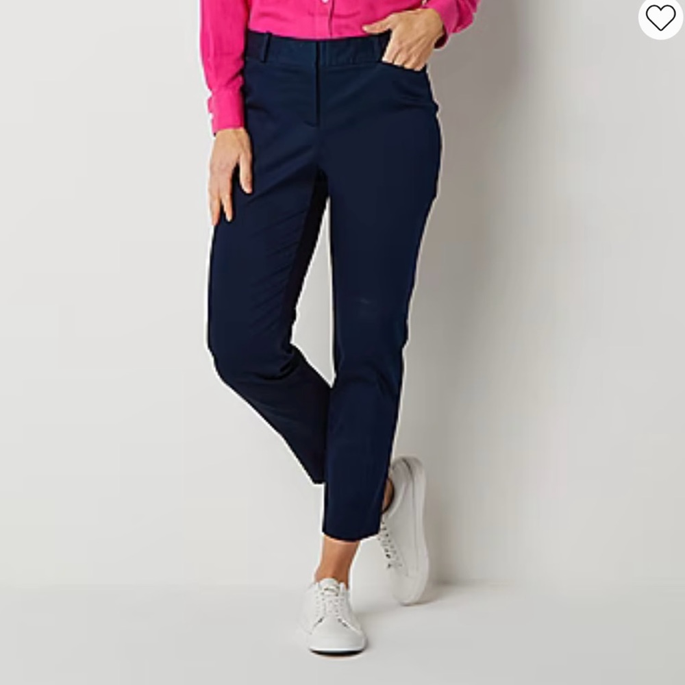 Liz Claiborne Emma ankle length mid rise pant contoured waistband size 18